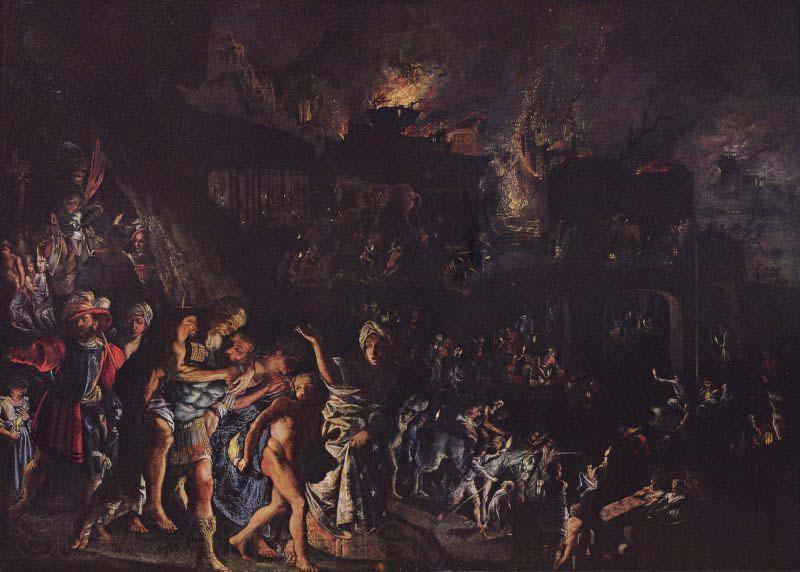 Adam Elsheimer The burning of Troy France oil painting art